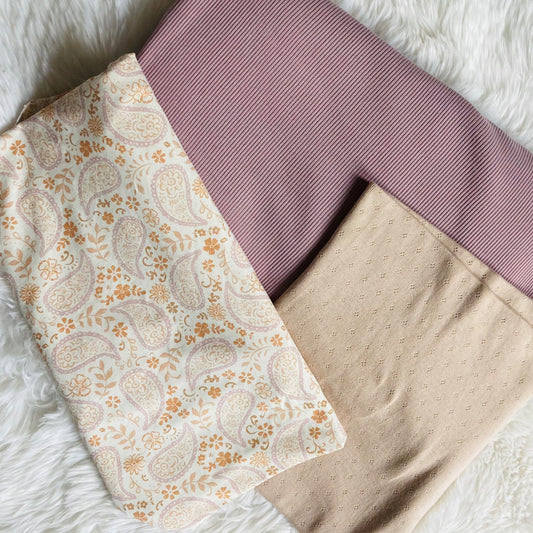 Tricot Paisley. Quality tricot for handmade baby and children's clothing.