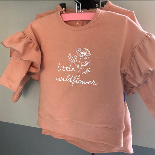 Trui Wildflower meisje peuter kind handgemaakte en duurzame kinderkleding