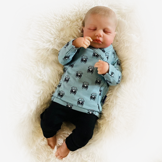 Three-piece baby set Luuk. Size 50. Handmade baby clothes.