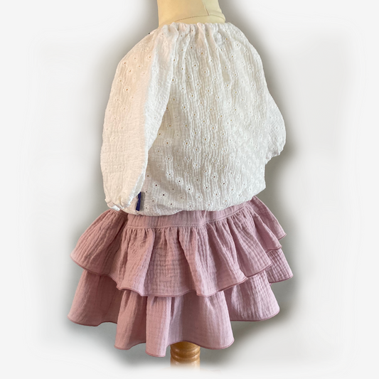 Peplum blouse Flax. Size 74-122. Handmade children's clothing.