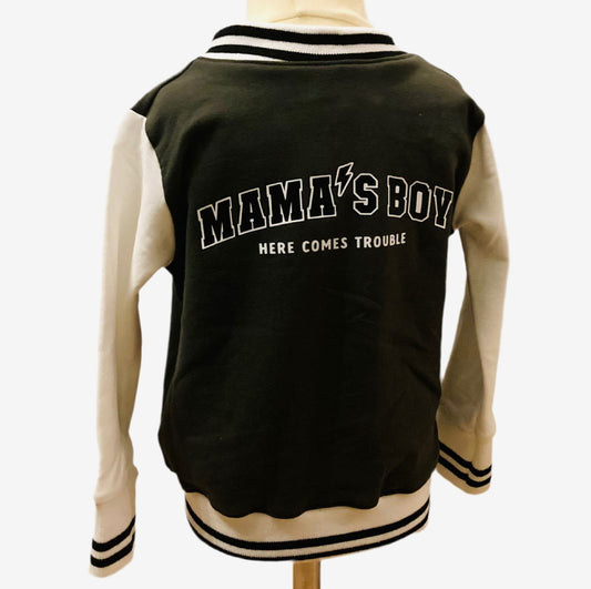 Achterkant van Stoer jongens vest peuter kleuter. Bombervest Rebel van webshop Cuteez. Duurzaam, biologisch, handgemaakt.