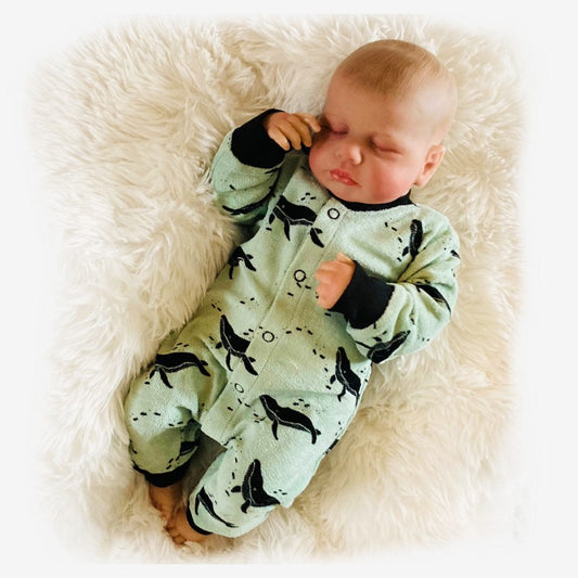 Baby draagt Baby boxpakje Whale. Maat 56. Handgemaakte babykleding. Online - Handgemaakte kinderkleding; duurzame babykleding
