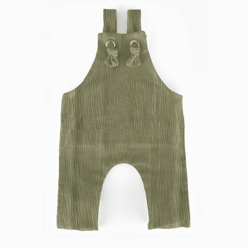 Knotted overall Flax - De perfecte keuze voor duurzame babykleding. Ontworpen met liefde en verkrijgbaar bij Cuteez, jouw bestemming voor handgemaakte kinderkleding