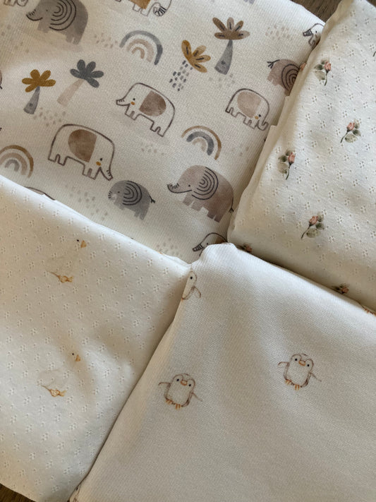 Rib knit Squirrels. Quality rib knit for handmade baby and children's clothing.