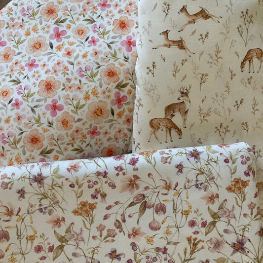 Rib knit Squirrels. Quality rib knit for handmade baby and children's clothing.