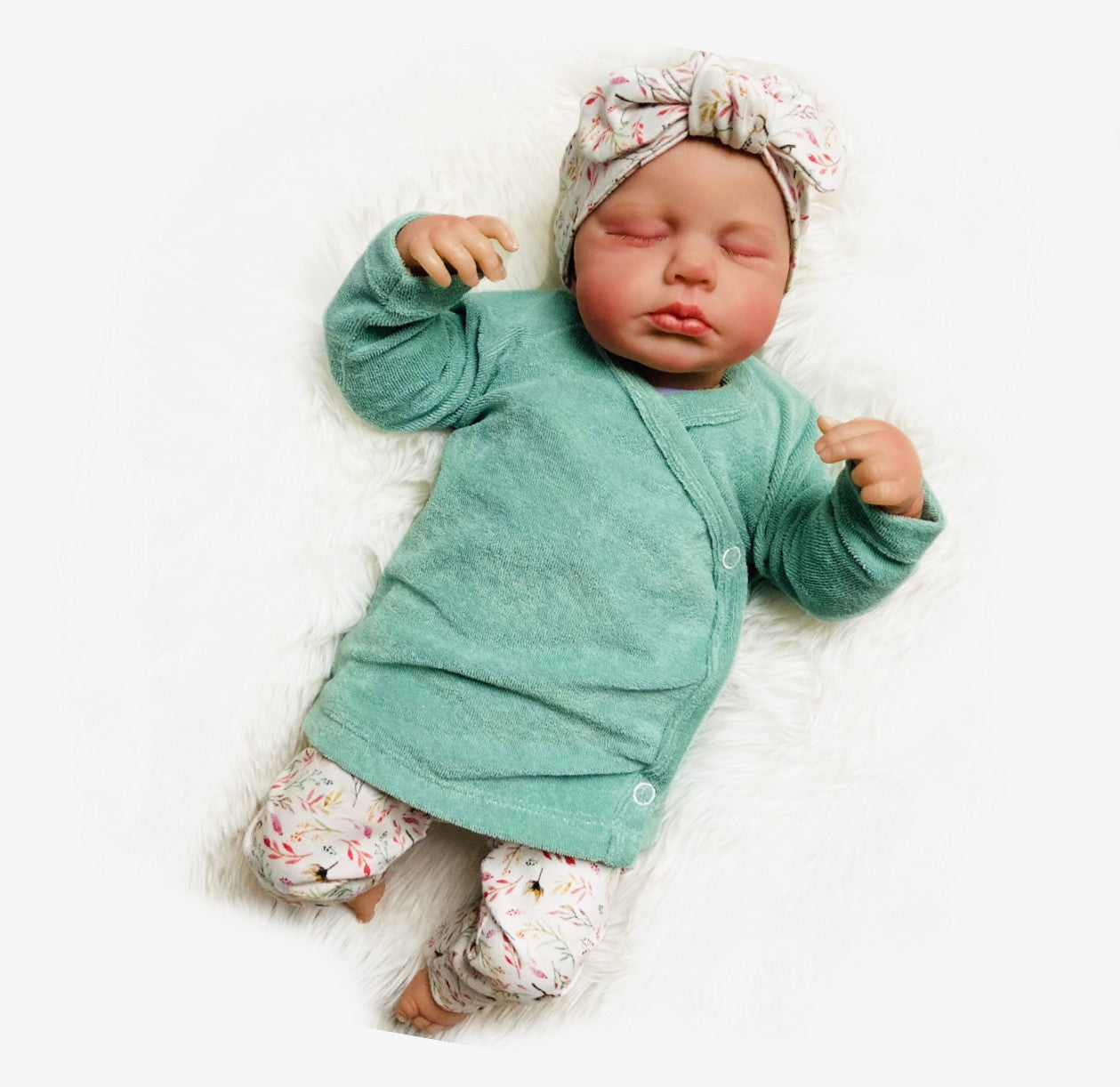 Legging katoenbolletjes. Duurzame handgemaakte babykleding leuke meisjes broekjes leggings baby peuter van webshop Cuteez