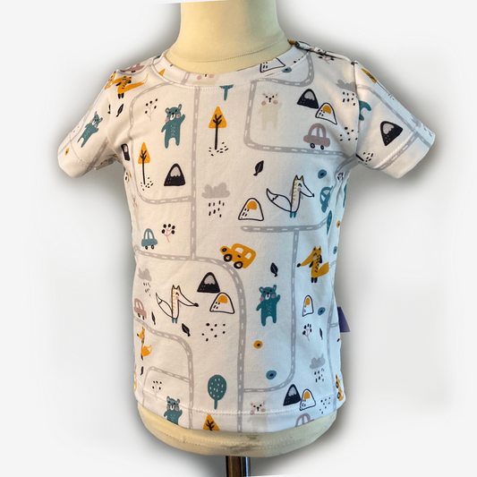 Tshirt Natural Flower Ruffle. Size 50-140. Handmade children's clothing.