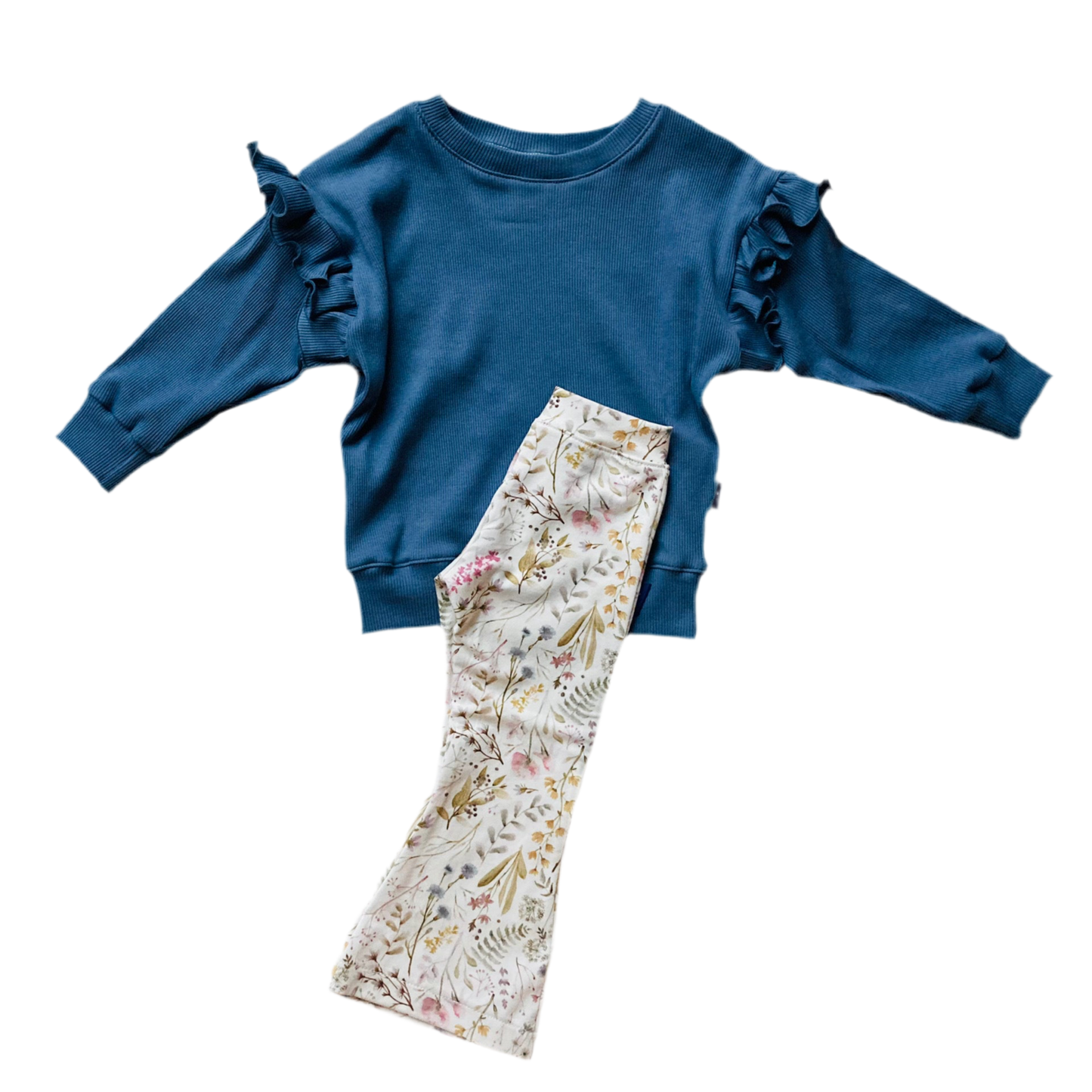 Oversized trui ruffle. Maat 86-152. Handgemaakte kinderkleding.