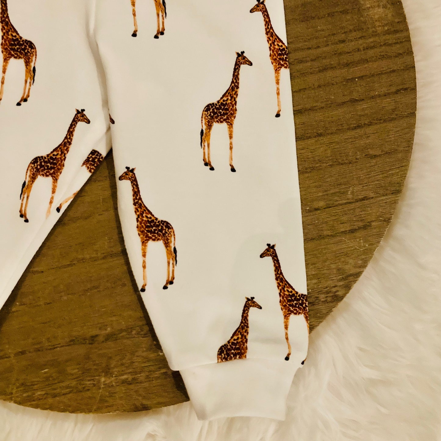 Broekje Giraffe. Maat 44-80. Handgemaakte babykleding.