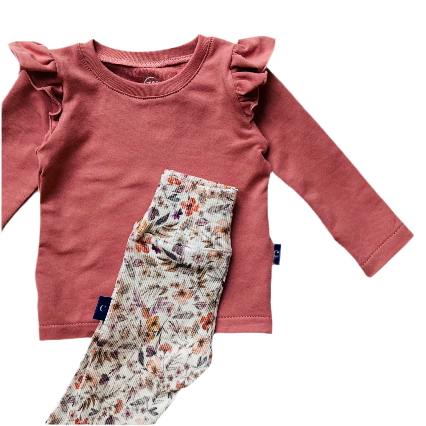 Flare broek Flowers purple. Maat 50-134. Handgemaakte kinderkleding.