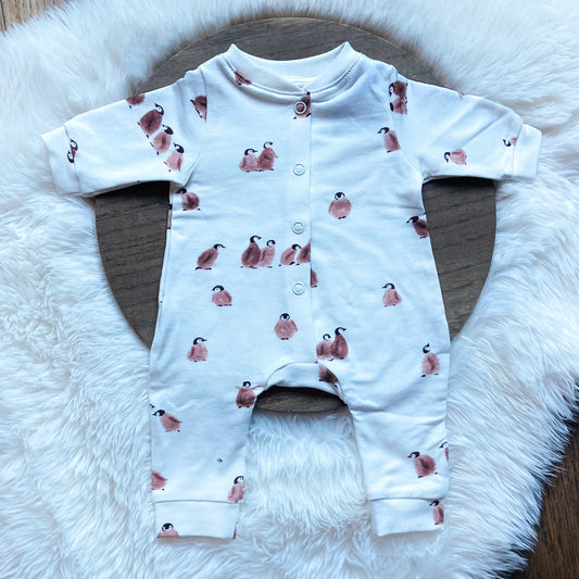 Babypakje Boxpakje Pinguïn. Maat 44-68. Handgemaakte babykleding.