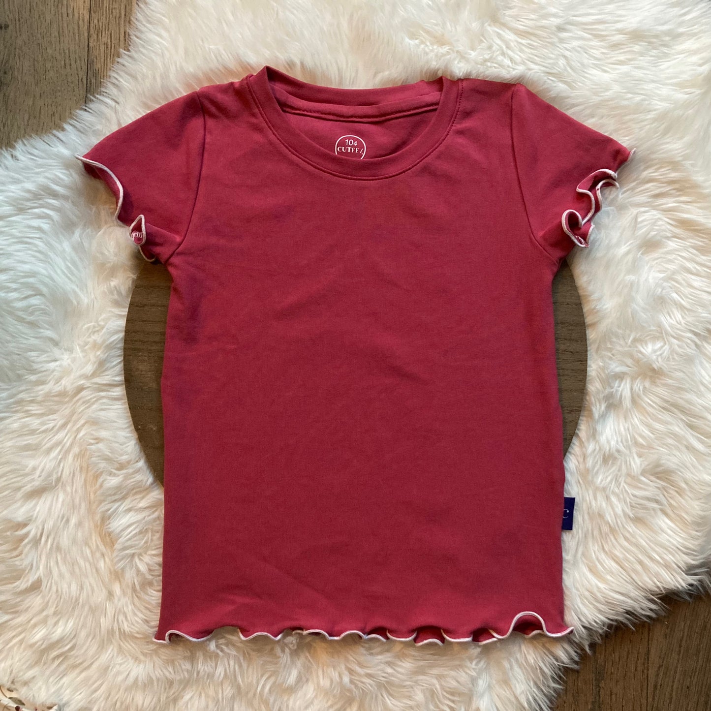 Tshirt Roos. Maat 50-140. Handgemaakte kinderkleding.