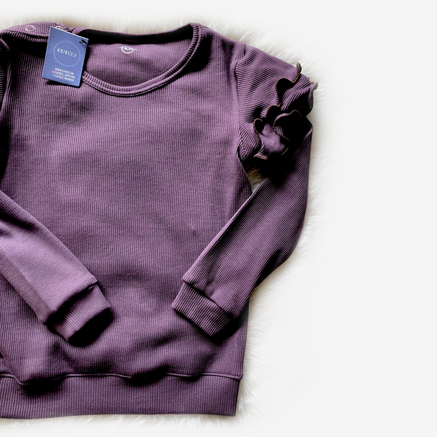 Meisjestrui Mauve Ribstof