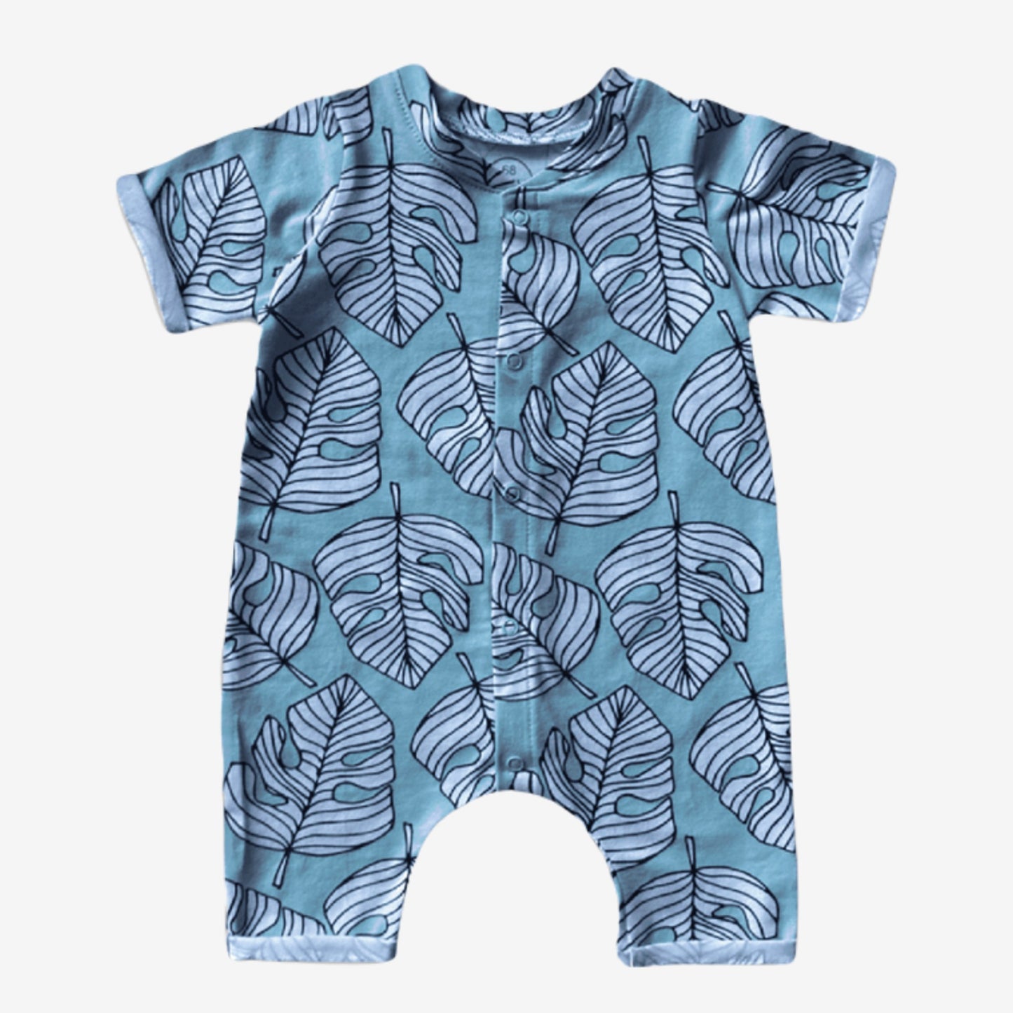 Zomerromper boxpakje Sweet Nature. Maat50-80. Handgemaakte babykleding