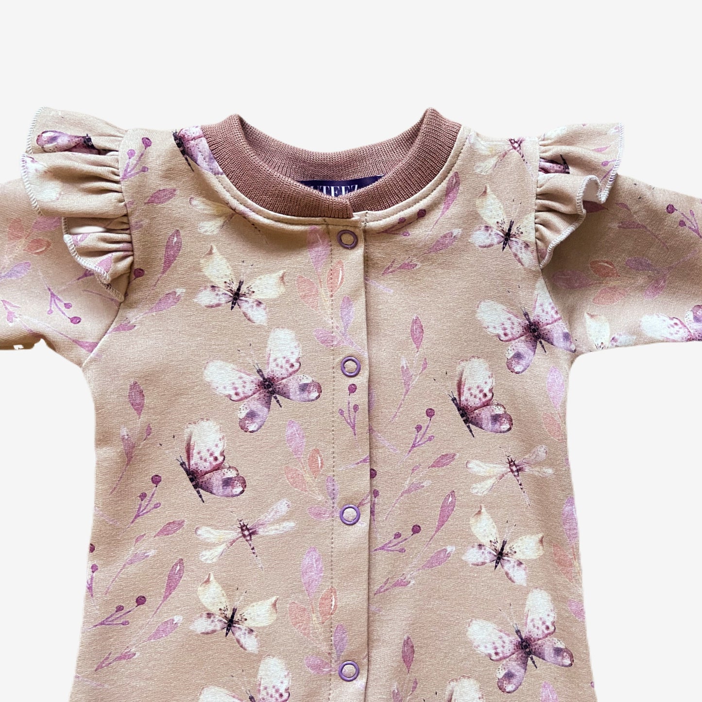 Playsuit Schmetterling. Größe 48-68. Handgefertigte Babykleidung.