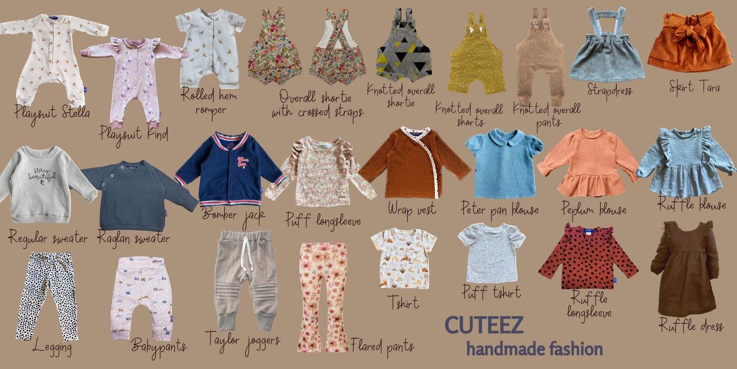 Tricot Elephants. Offwhite zand tricot voor handgemaakte baby- en kinderkleding.